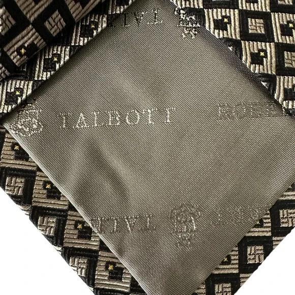 Mens Necktie Bundle Lot 6pc Gold Green Brown Geometric Leaf Professional Ties